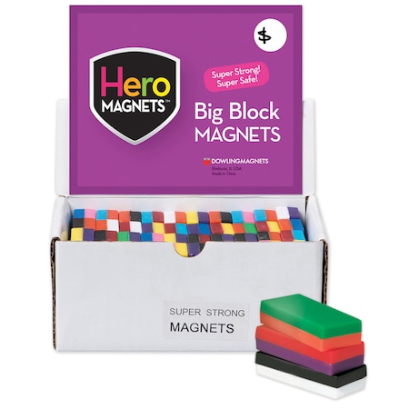 Hero Magnets™ Block Magnets, Display Box Of 40